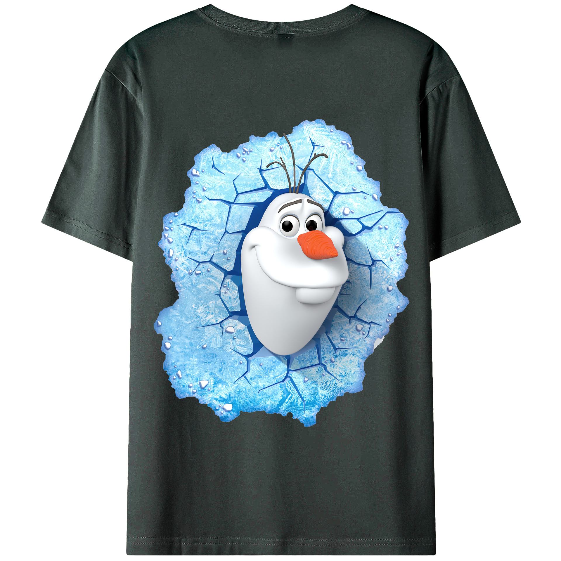 （画像用） アナと雪の女王 アンナ エルサ Frozen Anna Elsa 綿100％ メンズ半袖Tシャツ（バックプリント） 通気性